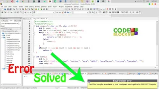 Fix Code Blocks Environment Error Can t find compiler executable in your configured search path