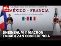Conferencia de Sheinbaum y Macron en Palacio Nacional - Las Noticias