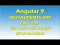 Angular 9 projects Restaurants Application in angular 9 make Restaurants API GET POST PUT DELETE