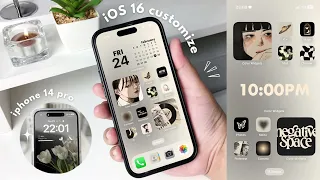 iOS16 aesthetic customization custom lock screen widgets icons tutorial