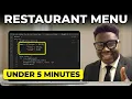 26 How to build Python Project Restaurant Menu with Hashmap