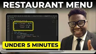 26 How to build Python Project Restaurant Menu with Hashmap