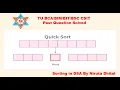 Quick Sorting in DSA very easy concept BCA BIM BIT BSC CSIT