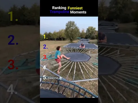 Ranking of the funniest trampoline moments😂