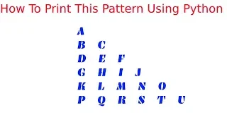 Print Alphabets and Letters pattern in python Python Pattern Tutorial in Tamil