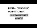 How To Remove Vowels From The Given String Using Java