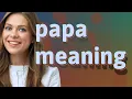 Papa meaning of Papa