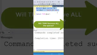 SQL Trick How to remove all spaces TRIM REPLACE