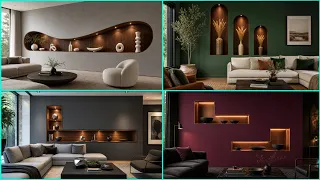 Wall Niche Living Room Design Ideas With Smart Styling for Recessed Displays