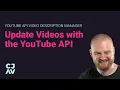 Update s with the YouTube API