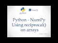 Using power reciprocal mod arithmetic operations on Arrays Numpy Python