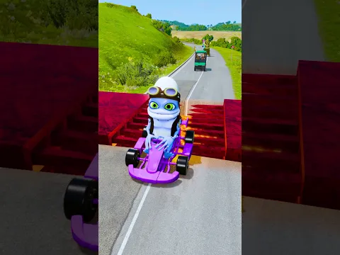 Insane Cars & Crazy Cars VS Bollard Spikec and Giant Pit Lava Crush in BeamNG.drive