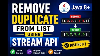 Java Interview Preparation Remove Duplicate From List Using Stream API