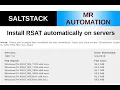 Saltstack E1 Install RSAT