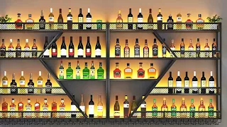 Elevate Your Bar Wall-Mounted Wine Rack with LED Lighting