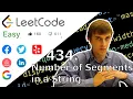 LeetCode 434 Number of Segments in a String Solution Explained - Java