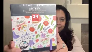 ARTEZA Felt Tip Pens Review 24 Seasonal Brush Tip Calligraphy Set for Creatives