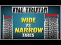 Wide vs Narrow Tires - Impact on Performance Pros Cons Myths and Facts