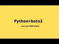 List of IAM users using boto3 Python