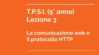 Il Protocollo HTTP