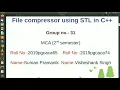 File compression using stl in c