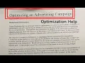 Optimization Help Optimizing an Advertising Campaign - A local business plans on do ads radio and TV