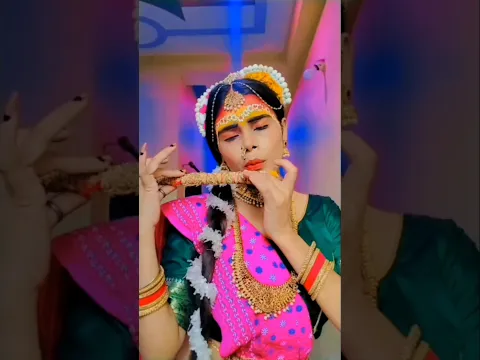 Radha rani👰 dress look makeup challenge 🙏 #shorts #short #ytshorts #funnyshorts #makeup #viral #puja