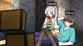 Frieren Finds Her First Treasure Chest in Minecraft |  BubblePlanet anime