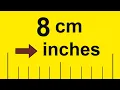 Convert 8 cm to Inches 8 cm to in