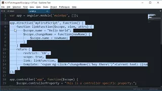 AngularJS Tutorial 41 Custom Directives Shared v s Isolated Scope