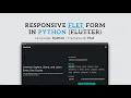 Responsive Data Form - Flet Tutorial
