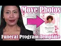 Move Photos In Funeral Program Template