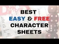 Easy Free Character Sheets for D D Pathfinder D20 or any RPG System using Google Spreadsheet