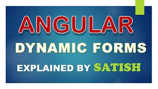 Angular How to create dynamic form in Angular Dynamic Forms