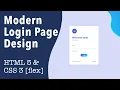 Beautiful login page designed with HTML5 and CSS3 SVG graphic Flex box SCSS