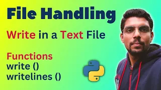 How to write in a Text File - write writelines functions File Handling Class 12 CS