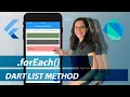 List Method forEach in Dart Flutter
