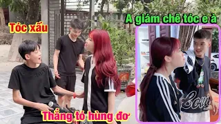 Chanh chanh nhuộm tóc đỏ chót về bị cả tem Chê ? Hoàng Em Bảo Tóc Như Lông LoL