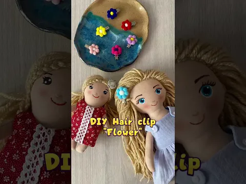 DIY Hair clip "Flower" for dolls