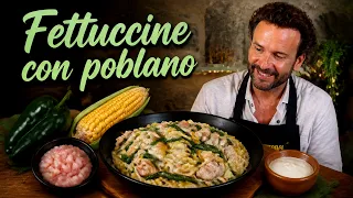 El sabor de mi infancia en un plato: Fettuccine con poblano