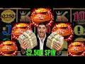 2 500 Max Bet 5 SCATTERS Super Rare Bonus On Dragon Link Slot
