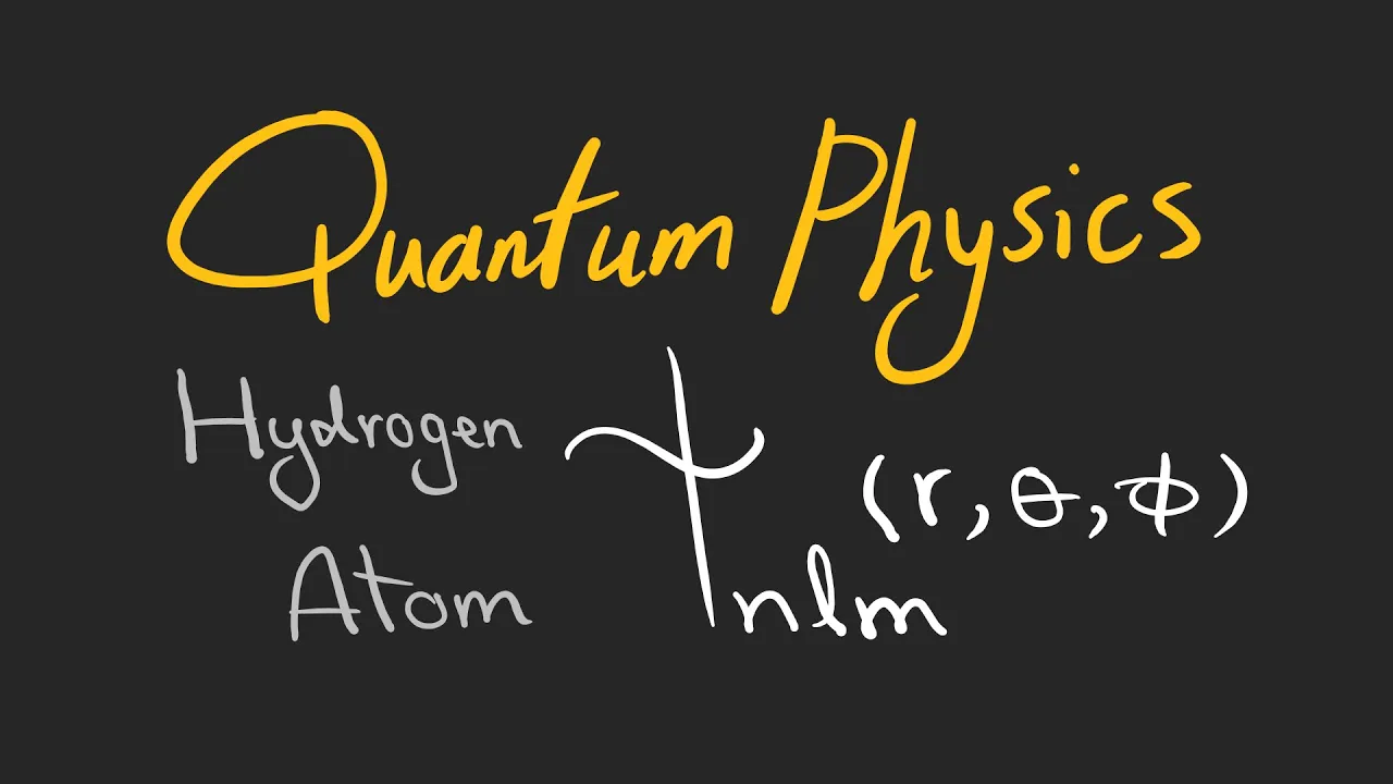 Hydrogen Atom | Solving the Schrodinger Equation (Energy and Wavefunctions)