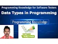 Tutorial 6 Data Types in Programming Programming Knowledge for Software Testers