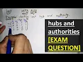 hubs and authorities EXAM QUESTION hubs authorities in big data mining analytics in hindi urdu