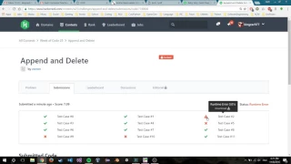 HackerRank Week of Code 25 - Practice Problem Nov 8 2016