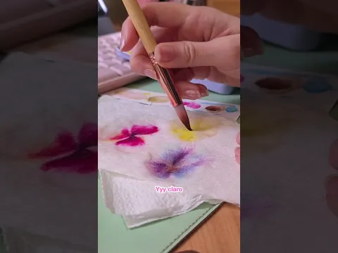 Hice mi propio papel! 🌸 (Y luego lo pinté con acuarelas)