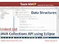 Linked List Example in Java using Eclipse Team MAST