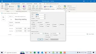 How to create recurring meeting in outlook