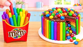 π Rainbow M&Mβs Cake! Satisfying Candy Chocolate ASMR