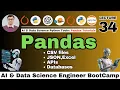 Master Data Loading in Python CSV JSON Excel APIs Databases with Pandas